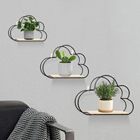3pcs Wall Mounted Shelves No Punching Wood Floating Shelf For Living Room Bedroom Storage Basket Wall Decoration Rack Organizers