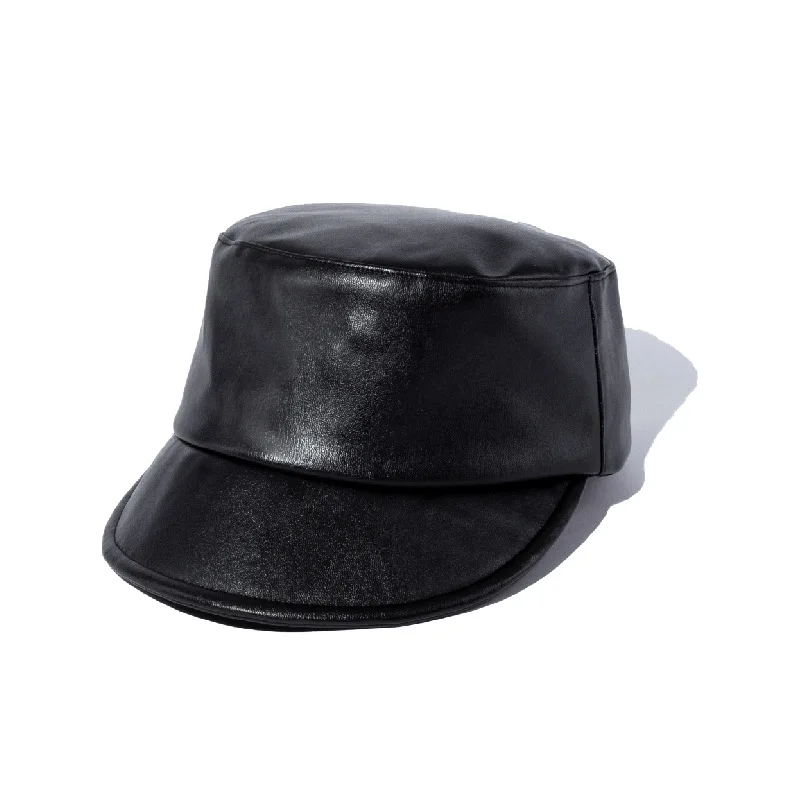 

Brand Designer Fashion Spring Autumn Caps Women PU Sheep Leather Soft Tongue Flat Cap Newsboy Caps