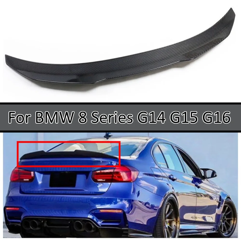 

Real Carbon Fiber Fixed Rear Wing Spoiler For BMW 8 Series G14 G15 G16 Car Exterior Styling Accessories Kit Sets Panel