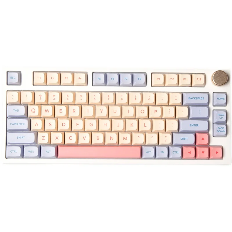 Marshmallow 132 คีย์ Keycaps PBT Dye Sublimation XDA โปรไฟล์สําหรับ MX Switch Fit 61/64/68/ 87/96/104/108 คีย์บอร์ด XDA Keycaps