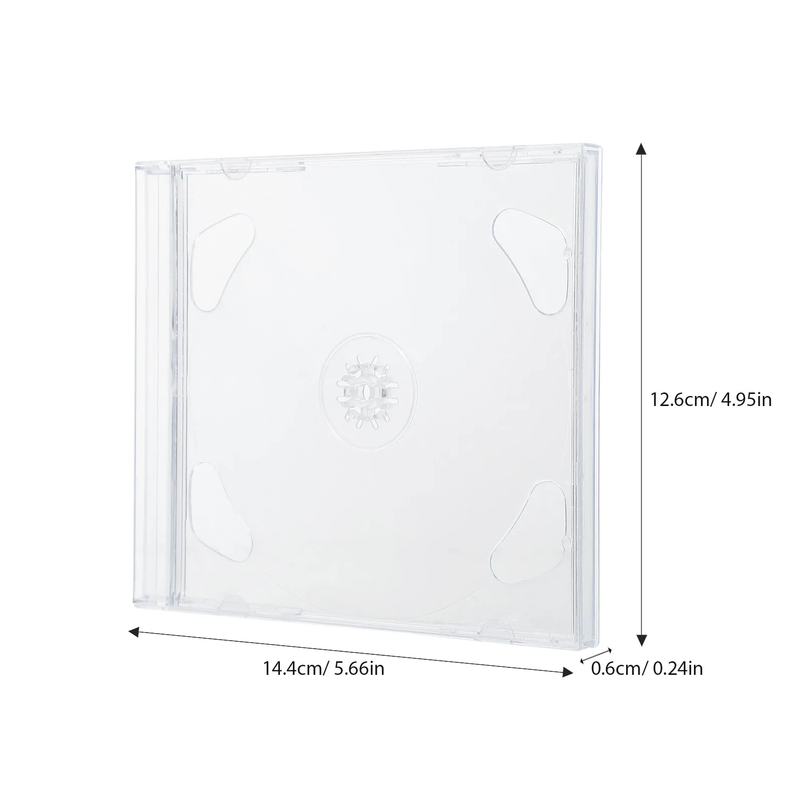 6Pcs Clear Cd Storage Case Heavy Duty Cd Jewel Boxes Portable Compact Disc Organizer for Music Dvd Games Pc Drivers Travel Home