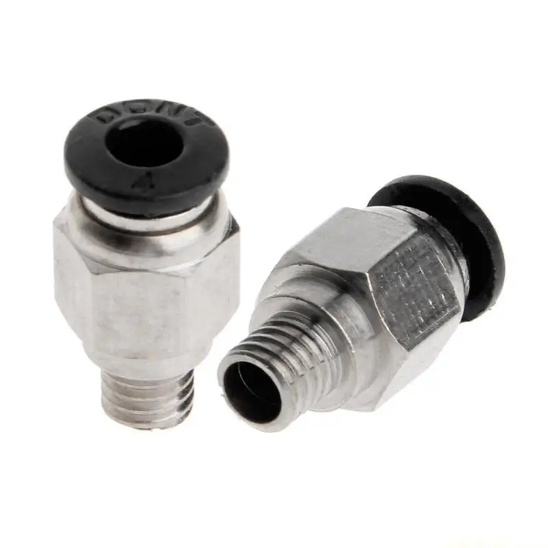 5 Pcs PC4-M6 Male Thread Straight Pneumatic Fitting 3D Printer Extruder Parts