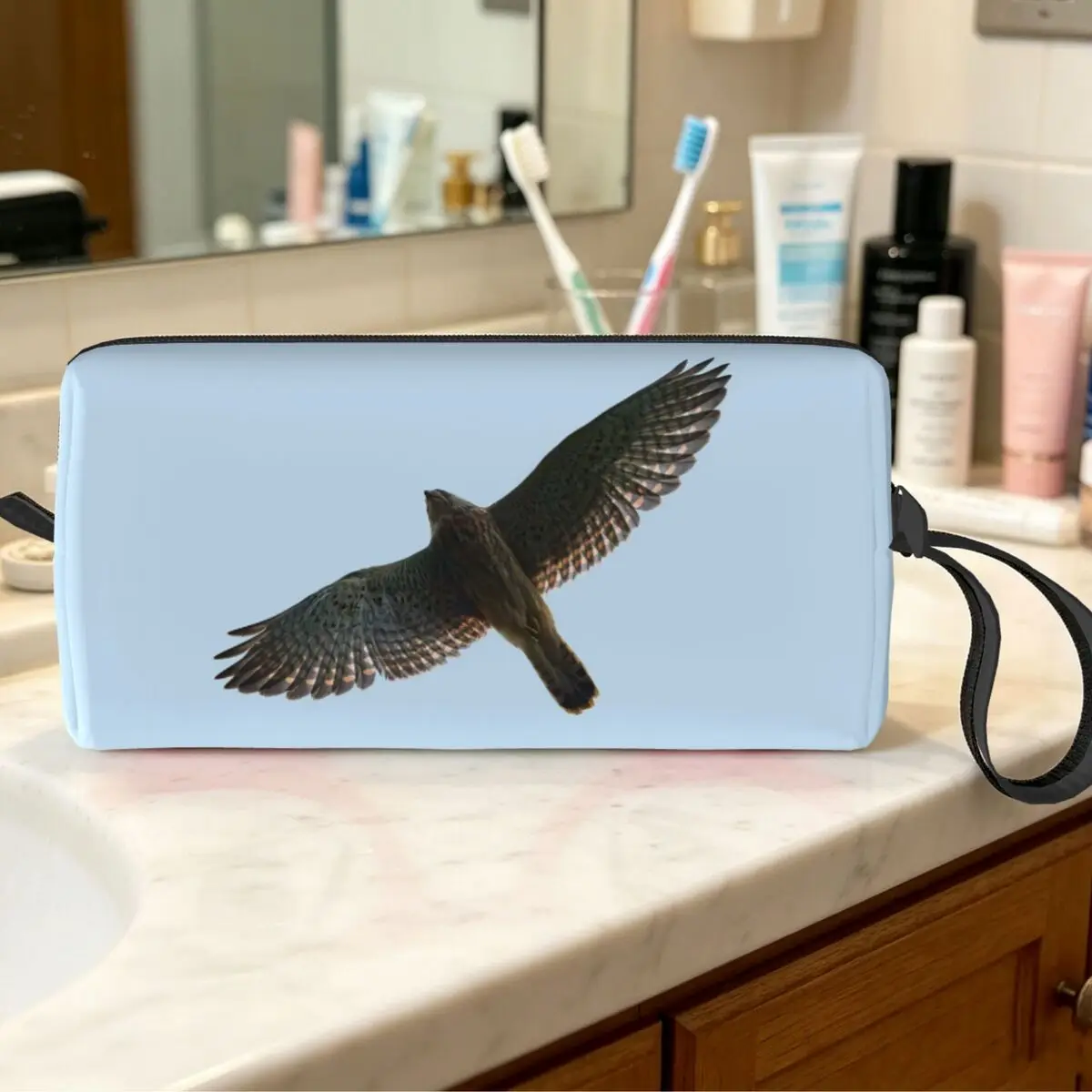 On The Fly. Common Kestrel Makeup Bag Cosmetic Organizer Toiletry Cosmetic Bag for Women Beauty Travel Pencil Case