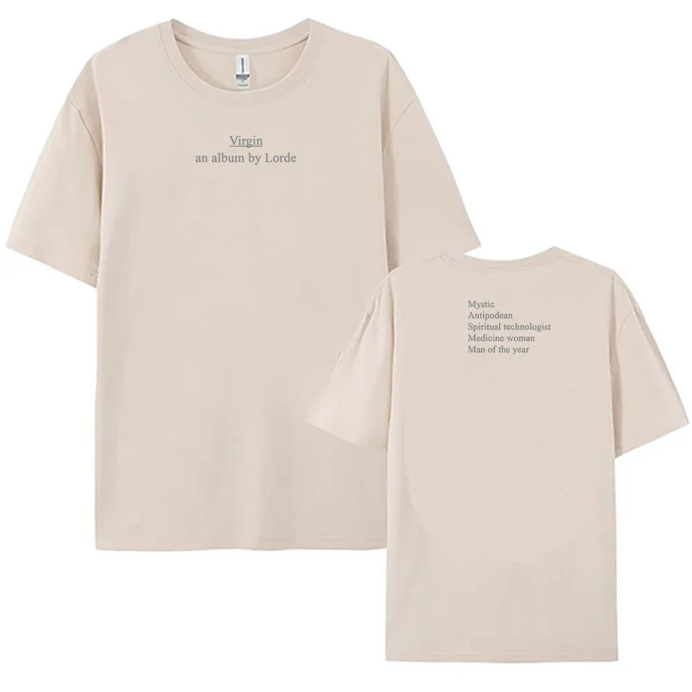 Lorde Virgin Album Print T-shirt Kurzarm Sommer Baumwolle T-shirts Casual Frauen Männer Kleidung Unisex Streetwear Graphic Tees Top