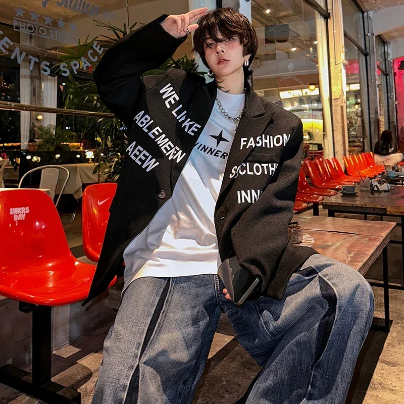 2024 Spring Fashion Elegant Loose Casual Blazer Jacket Men's High Street Luxury Original Niche Design Suit Coat LZ1001