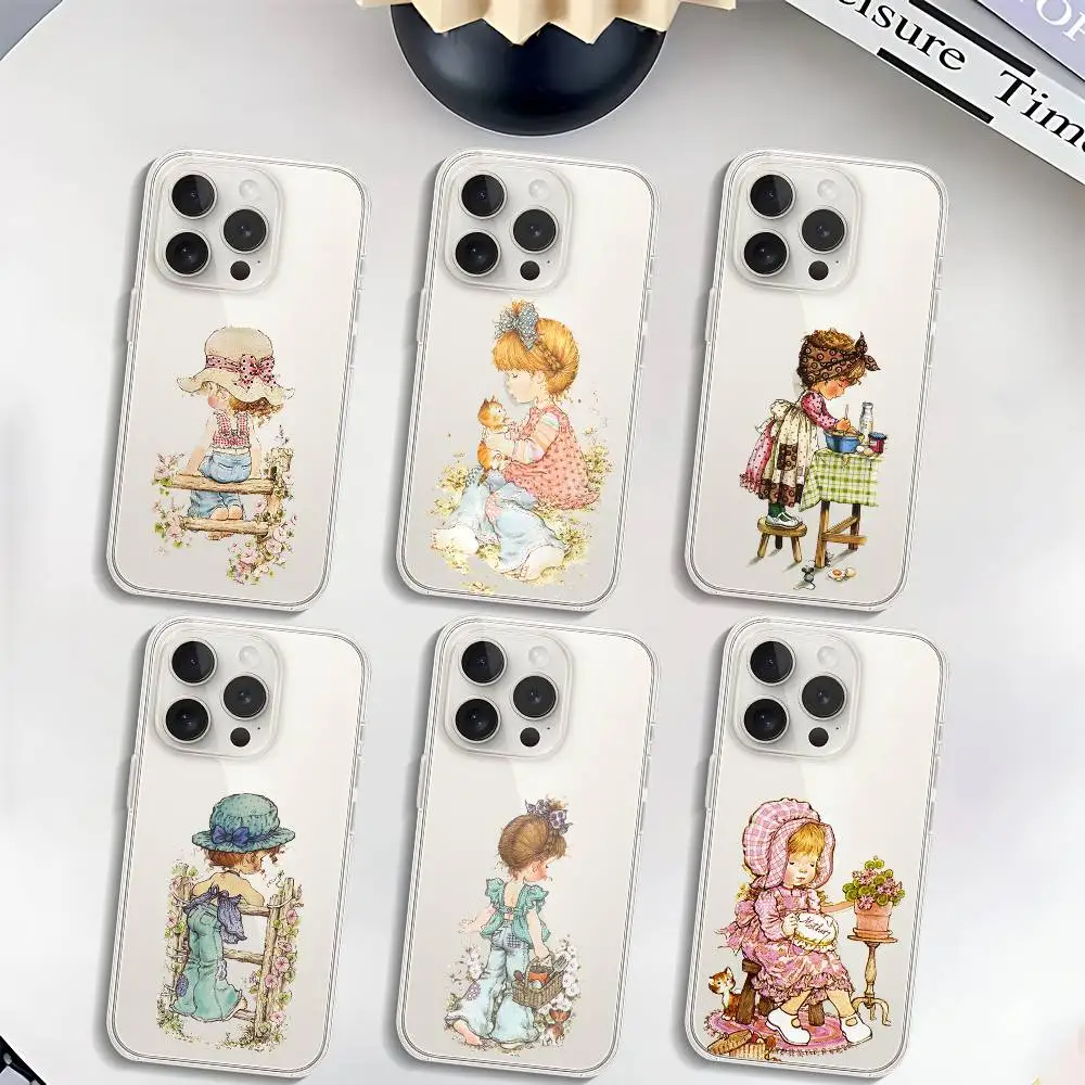 Sarah Kay Little Girl Phone Case For IPhone 17 16 15 11 14 12 13 16 Pro Max X XR XS Max Plus Clear Soft Cover
