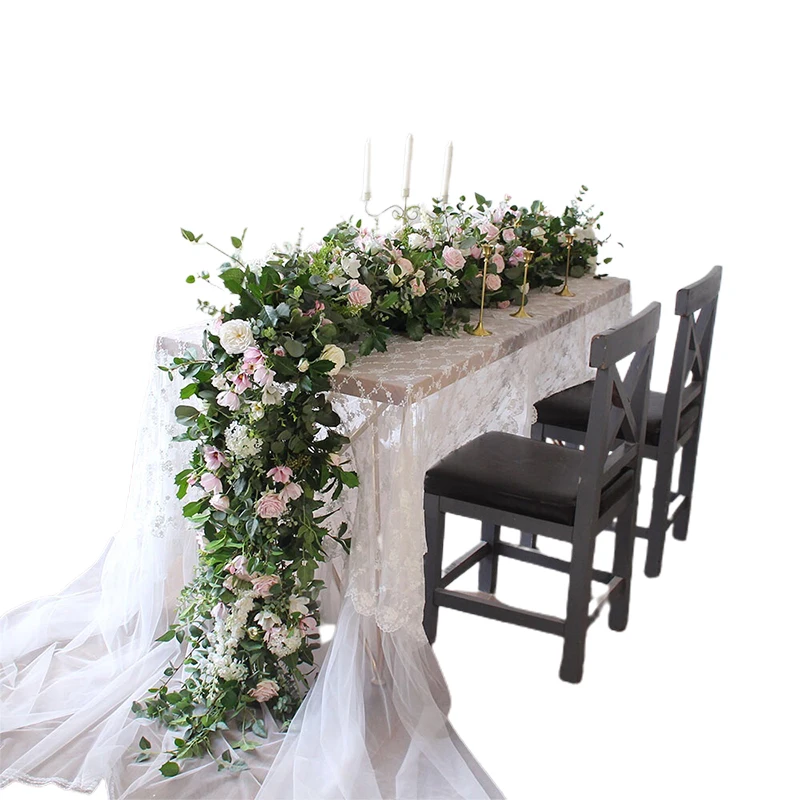 300/200 سنتيمتر الفاخرة الأبيض الورد الأخضر ورقة زهرة صف الزفاف الجدول محور الزهور خلفية جدار أقواس ديكو مرحلة الحفلات الأزهار #6