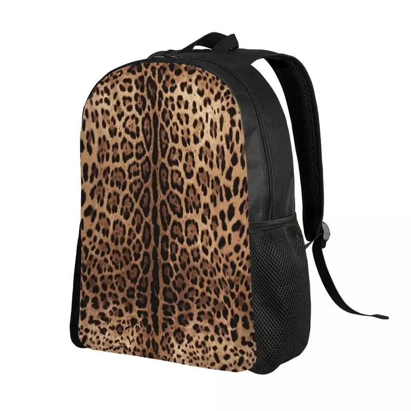 Sac à dos imprimé léopard 3D personnalisé pour hommes et femmes, sacs de voyage, cartable, convient pour ordinateur portable 15 ", peau d'animal, garçons, filles, collège, école