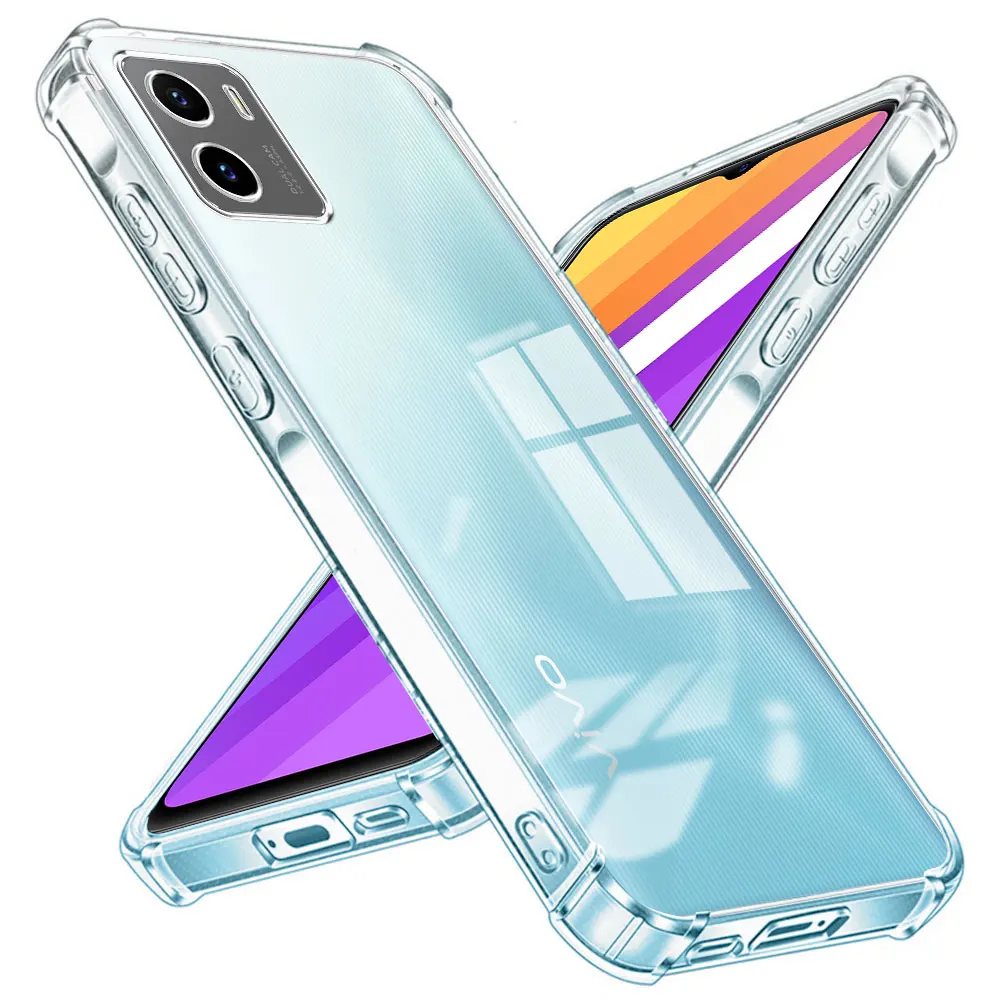 Phone Case For Vivo Y15S Y15C V2120 Case Shockproof Airbag TPU Clear Soft Silicone Back Cover For Vivo Y15A Y01 Y10 V2134 Funda