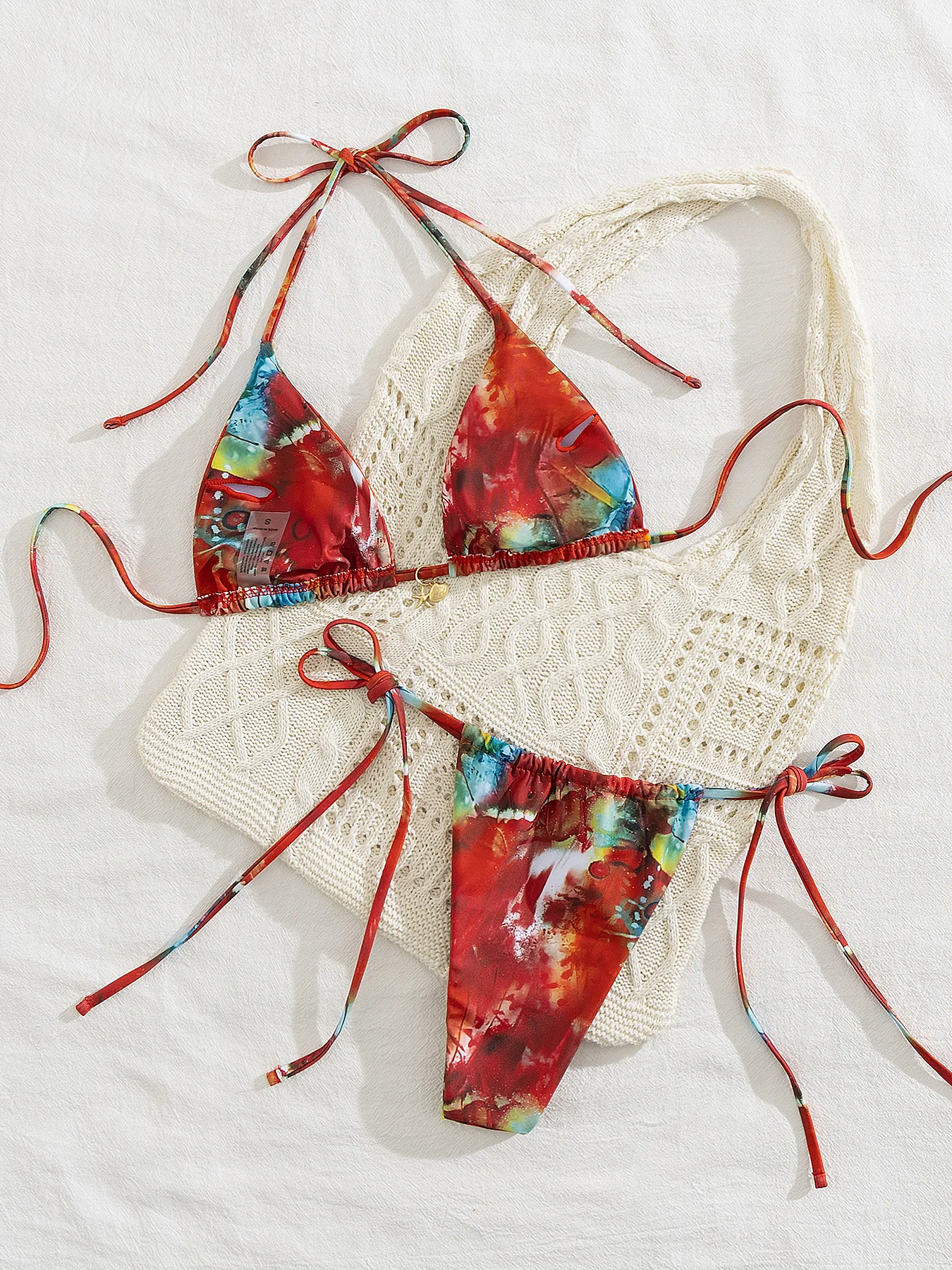 2025 Trend Trangle Stripped Micro Bikini Set Women Swimsuit Sexy Fashion Lady Biquini Swimwear Vacation Beachwear Female Clothes image 5
