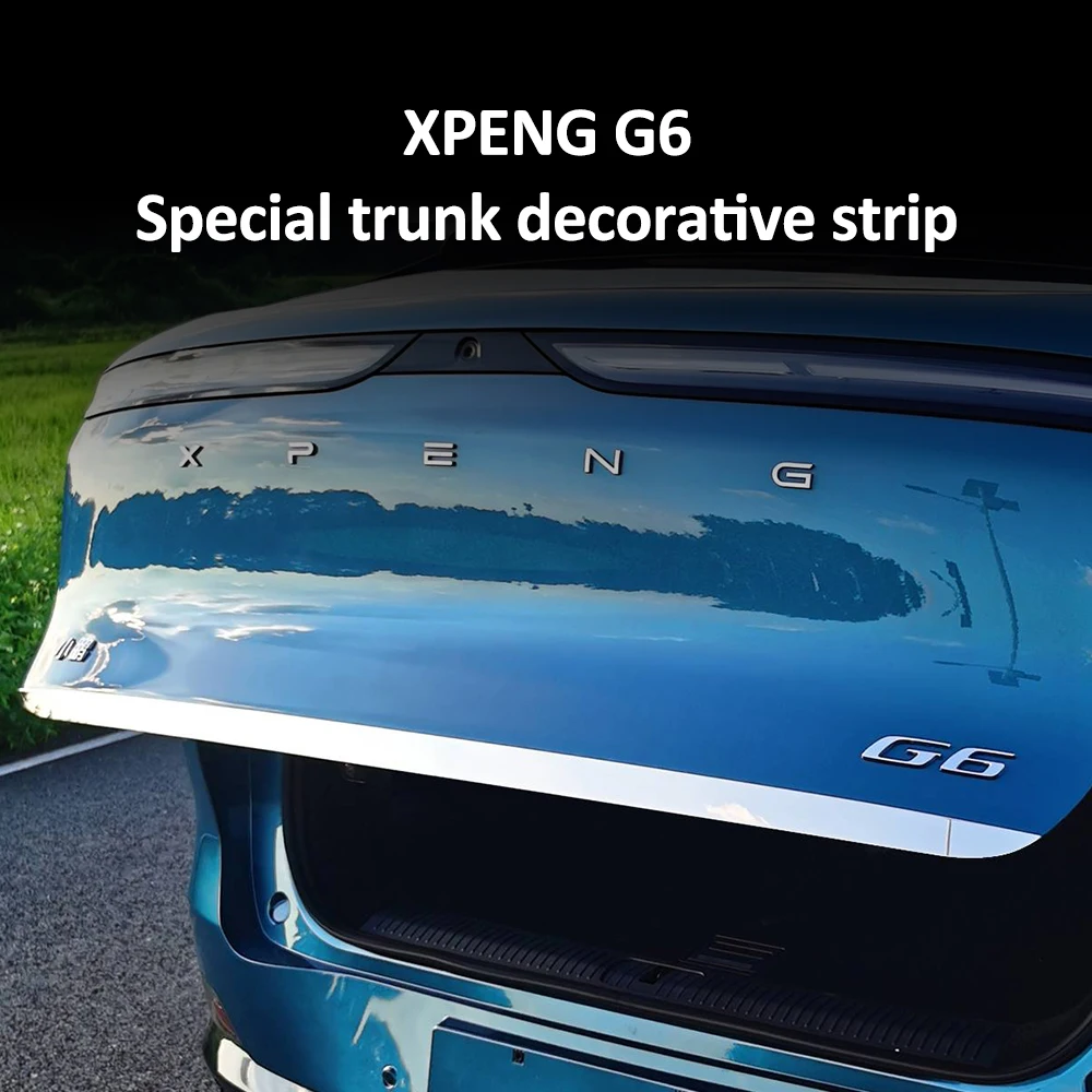 

For Xpeng G6 Trunk Decorative Bright Strip Rear Bumper Decorative Strip Tail Specific Exterior Decorative Sticker Accessories