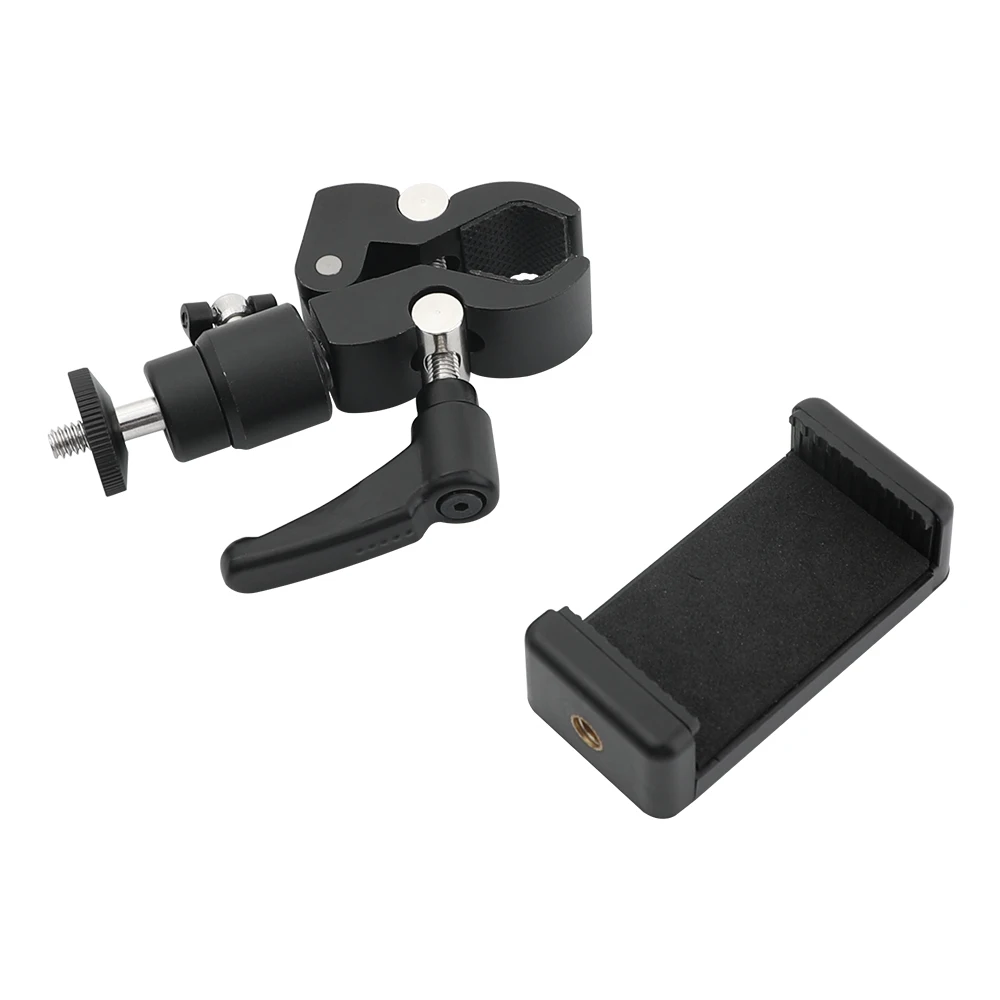 Kayulin Super Clamp Crab morsetto staffa con Clip per telefono cellulare con montaggio a testa a sfera per smartphone cellulare