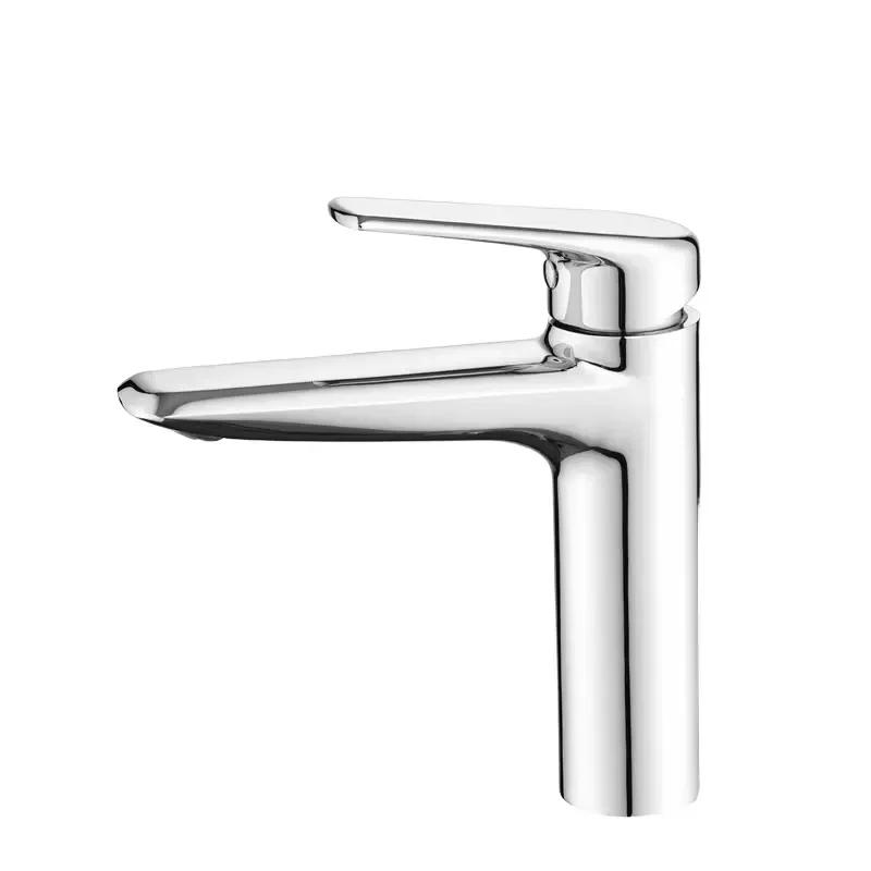 Zinc alloy modern kitchen faucet with durable alloy handle, single hole installation, faucet with metering function