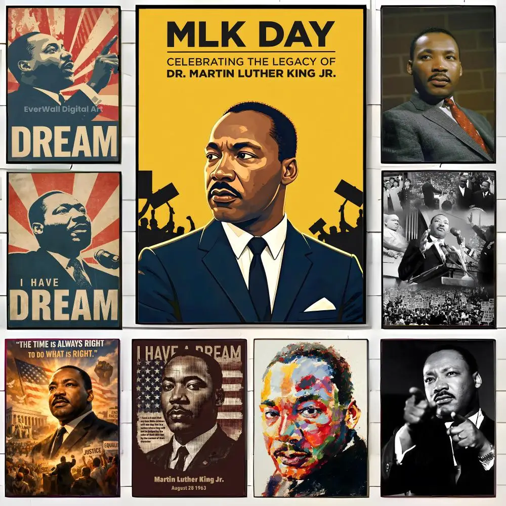 Inspiring Activist M-Martin Luther King Poster Wall Art Print Decorative Mural Home Decor Gift Unframed
