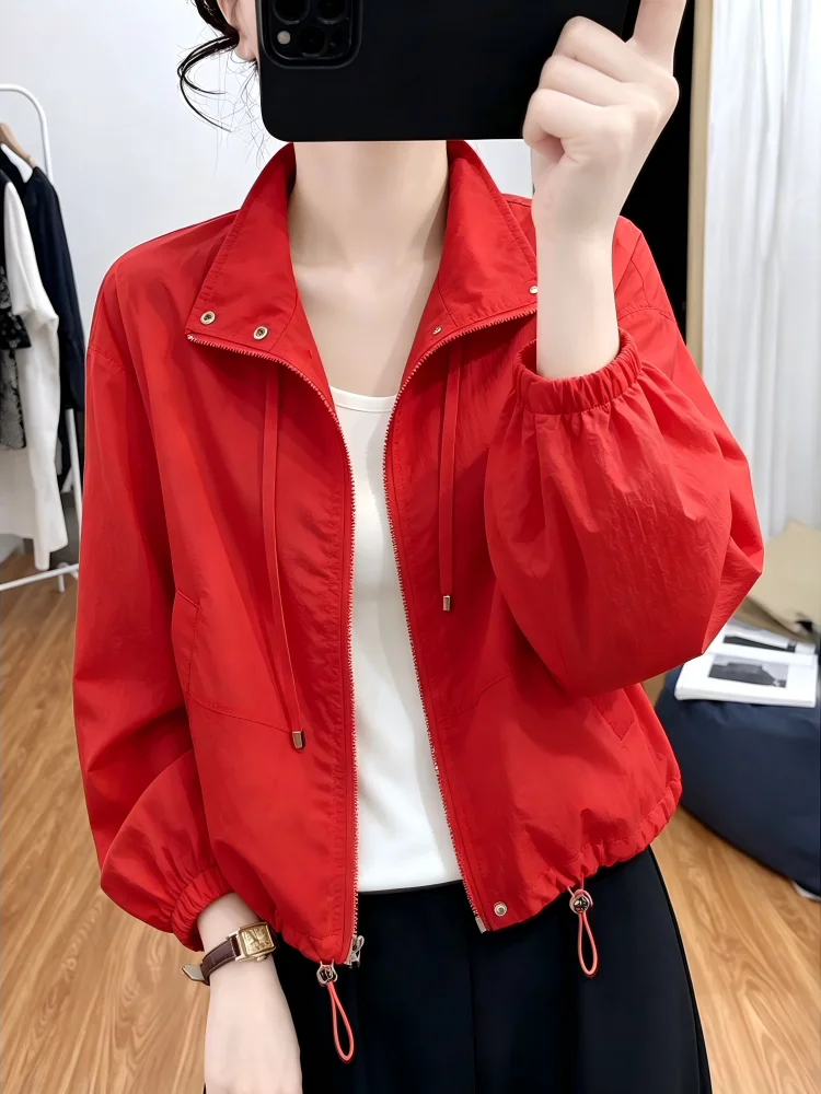 Yellow Goose Short Lightweight Casual Sun Protection Jacket Commute Style Standard Fit Zipper Closure Iron-Free for Small Fig...