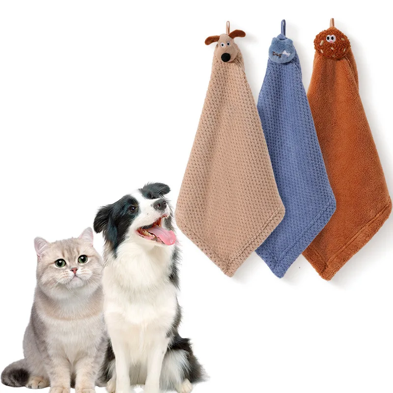 

Pet bath towel soft microfiber absorbent dog towels puppy cat wash cleaning cloth miniature puppys pets products