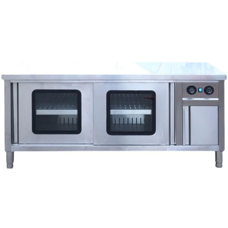 

Commercial stainless steel dish warmer, light wave disinfection cabinet, workbench hot air circulation insulation heating