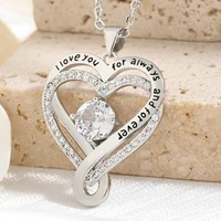 Elegant Style Heart shaped Pendant Necklace Hollow Design Mother's Day Gift Party Suitable for Best Friends Without Box - Image 8