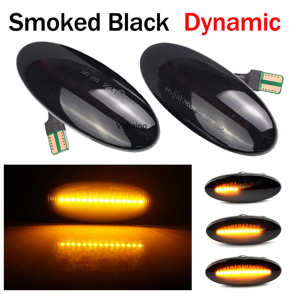 Car Side Marker Lights Dynamic LED Turn Signal Light For Nissan Qashqai J10 X-trail T31 Cube Juke Leaf Micra K13 Note E11 NV200