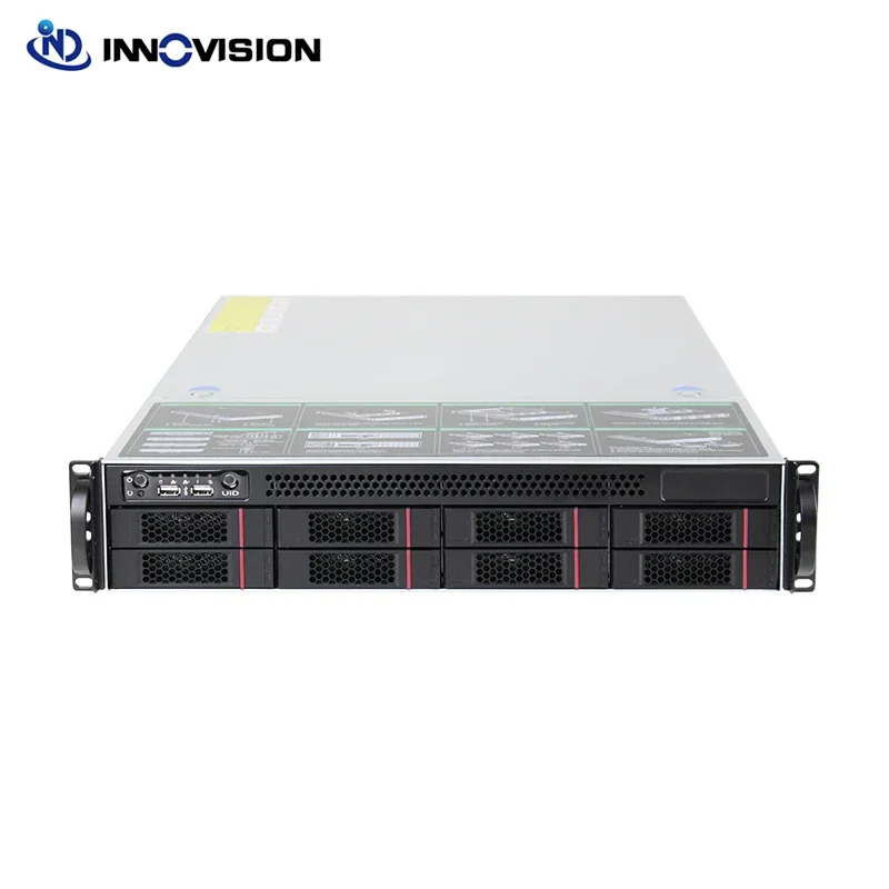 Tooless  2u 8 bays hotswap rack storage server case with 12Gb 4Nvme Backplane server enclourse