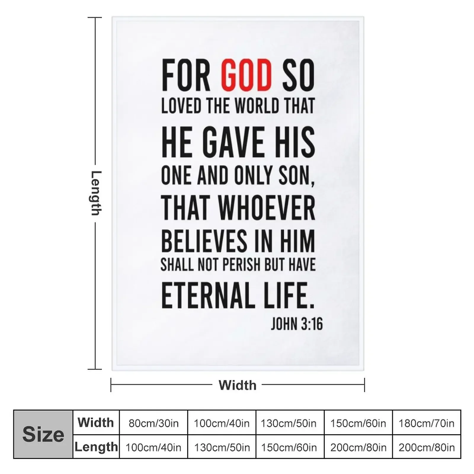 John 3:16 Bible Verse Throw Blanket Blankets For Sofas Loose Retros Fashion Sofas Blankets