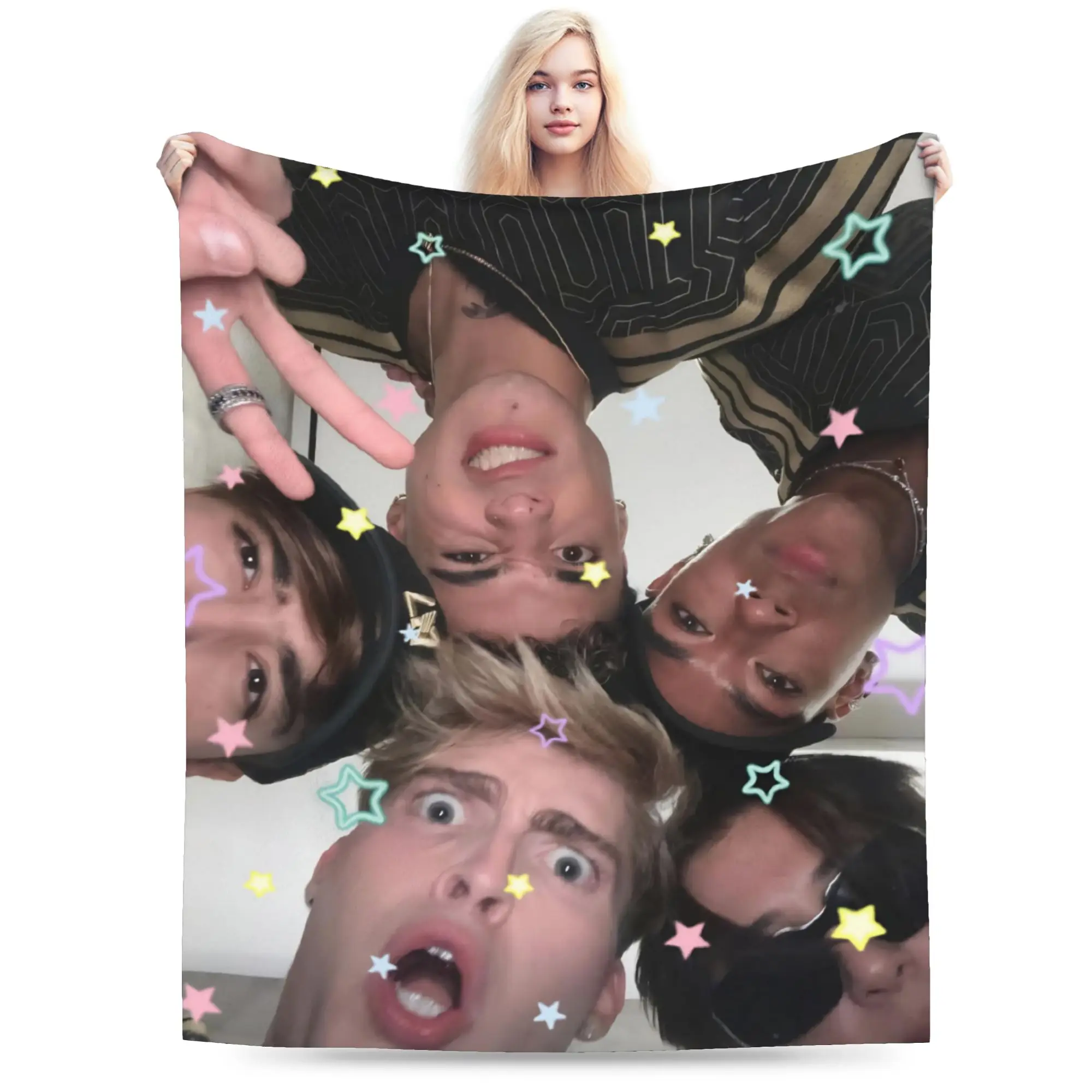 Santos Bravos boy group Throw Blanket for Couch  Soft Fuzzy Plush Blanket 50x60 Inches Multi-size Bedspreads for All Seasons