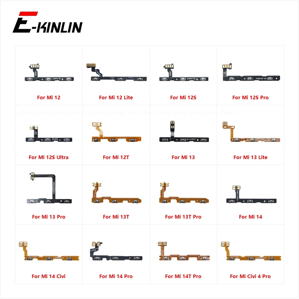 

Кнопка включения и выключения громкости, переключатель громкости, гибкий ленточный кабель для Xiaomi Mi 12 12X 12S 12T 13 13T 14 14T Civi 4 Pro Ultra Lite