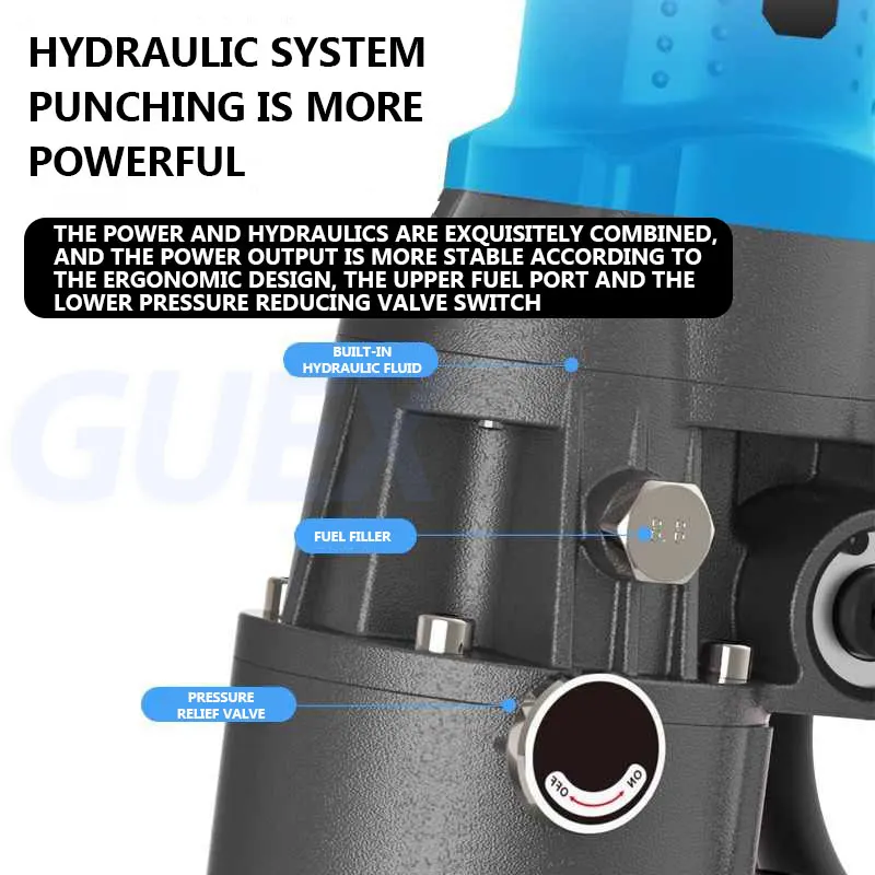 Hydrauliczna dziurkarka ręczna elektryczna do profili kątowych, mała dziurkarka do profili kątowych ze stali nierdzewnej.