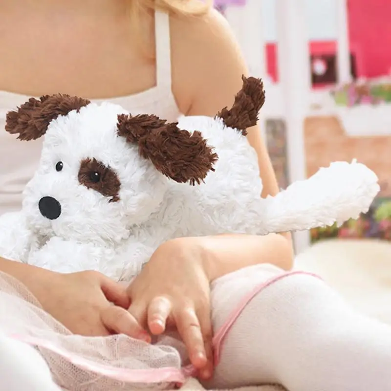 Simpatico cucciolo di peluche 35 cm morbido peluche per bambini sdraiato bambola adorabile cane che dorme bambola di pezza per bambini adulti supporto emotivo