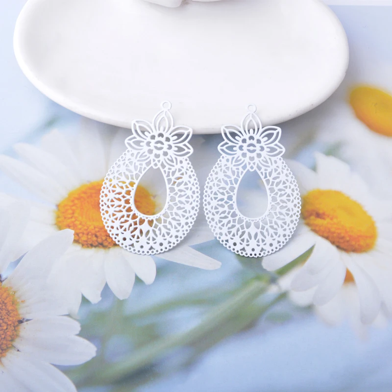 20 Stück AB5142 Sommer-Messingschmuck, hellgoldene Charms, filigrane Anhänger, DIY-Ohrringe für Damen, Ohrschmuck – Detail 9