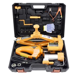 3 Ton Electric Car Jack Kit Lifting Set 12V 3 in 1 scissors car Jacks With Impact Wrench And Pump Auto Lift repair Tools