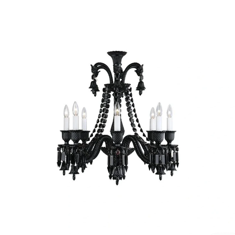 

Black crystal chandelier, wedding living room, modern simple atmosphere hotel stair chandelier