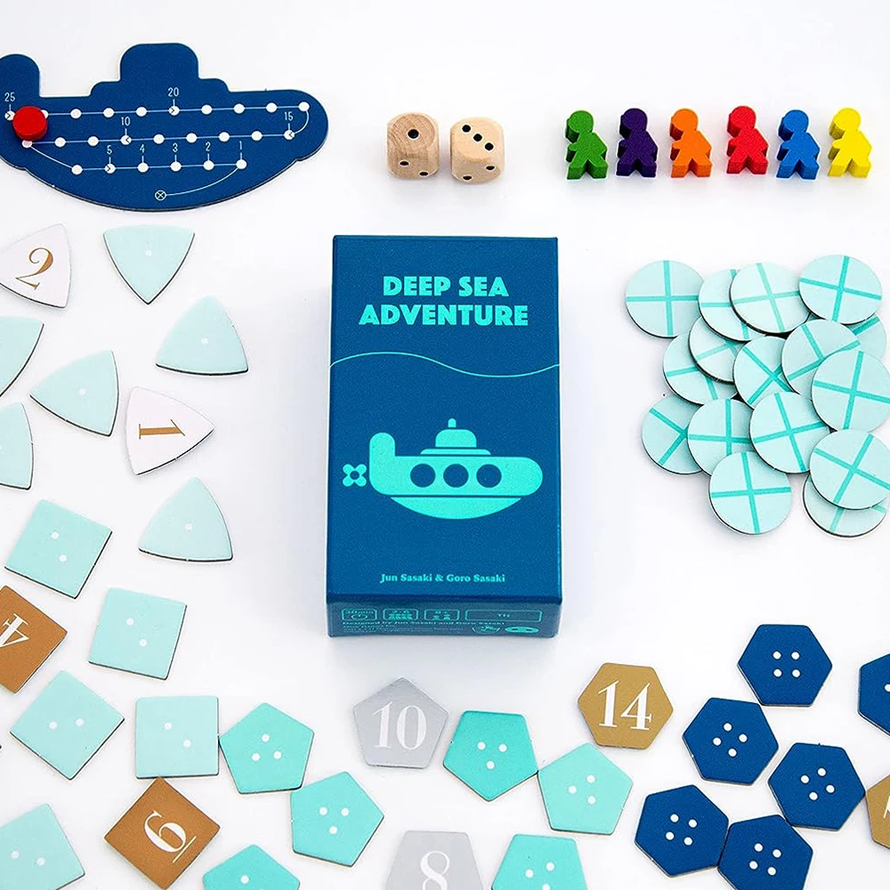 Deep Sea Adventure Board Game Dice Strategy Board Games for Funny Games Nights for Adults Game