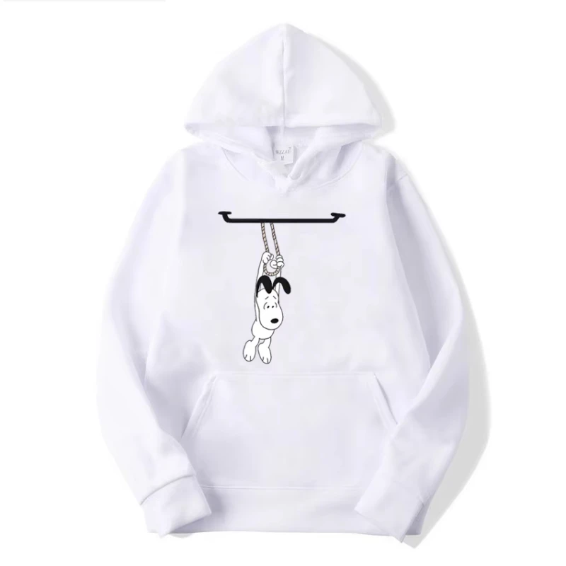 

MINISO Men's Cartoon Autumn/Winter New Peanuts Comics Snoopy Casual Sports Hoodie Women's Street Fashion Couple street pullover