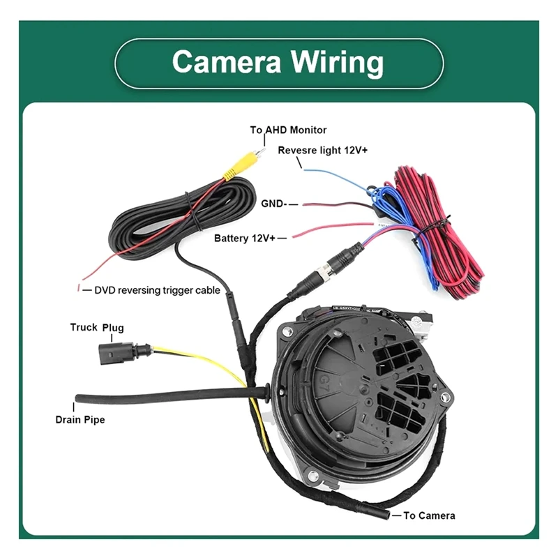 Car Flipping Reversing Camera For VW Golf 6/7/8 Polo CC Beetle Magotan B6 B7 B8 EOS T-Roc Passat Without LOGO