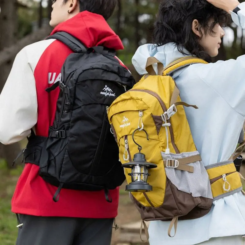 Outdoor Travel Bag Large Capacity Foldable Waterproof Backpack Lightweight Portable Adjustable Hiking Mountaineering Bag