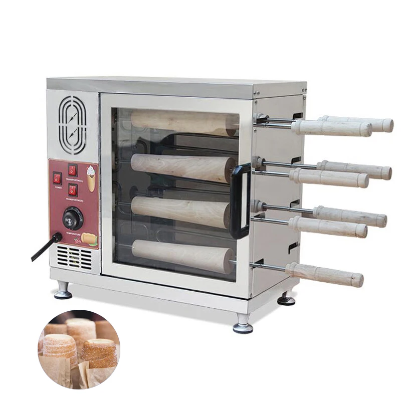 Chinmey Cake Roller Machine Stainless Steel Donut Ice Cream Cone Maker Electric Kurtos Kalacs Oven Machine