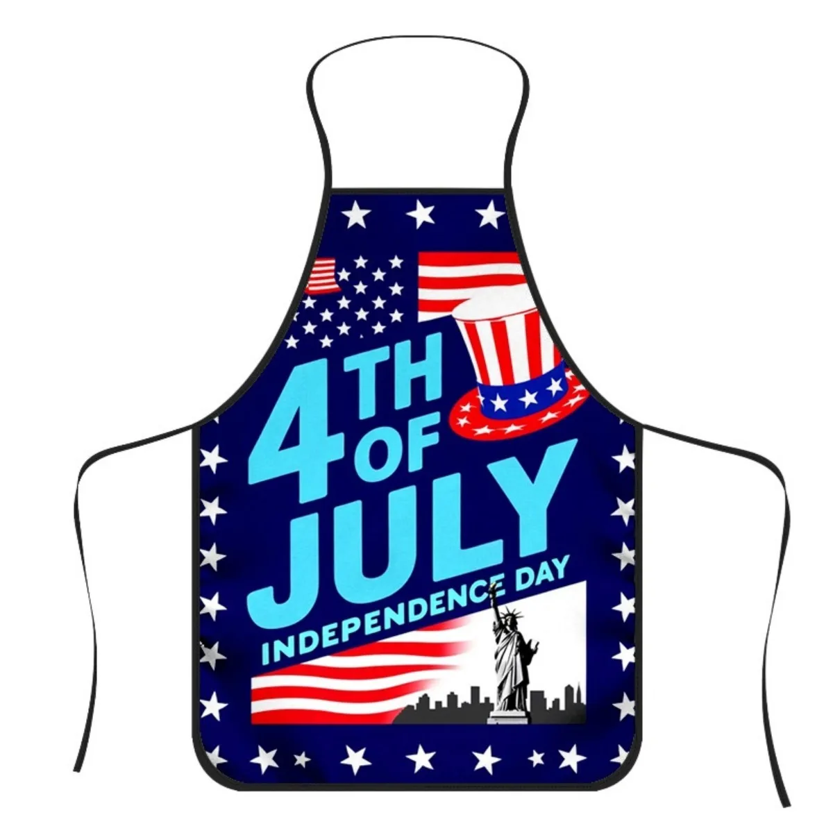 7/4 Patriotic Kitchen Apron Featuring Uncle Sam Perfect For Independence Day Celebrations With A Stars And Stripes Design Unisex