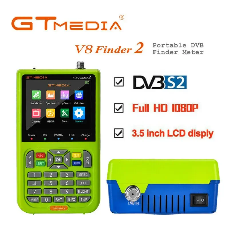 

Original GTMEDIA V8 Finder 2 Satellite Digital Signal Finder DVB-S/S2/S2X 1080P HD H.264 VS ST-5150 V8 FINDER PRO WS6933 WS6980