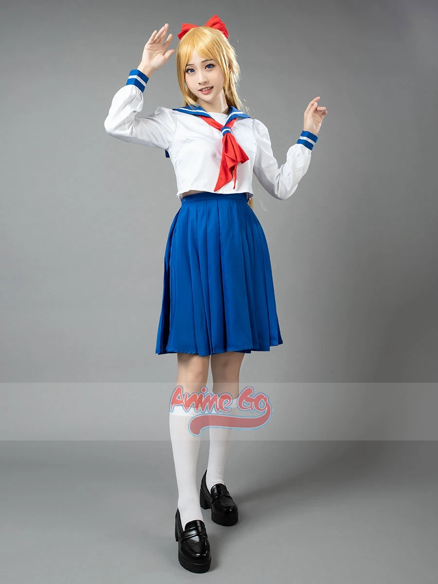 Anime Crystal Sailor Venus Minako Aino Cosplay Costume School Uniform Suit mp003719