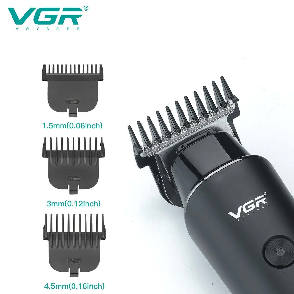 VGR Hair Cutting Machine Professional Hair Clipper Beard Trimmer Barber USB Rechargeable Electric Cordless Trimmer for Men V-933