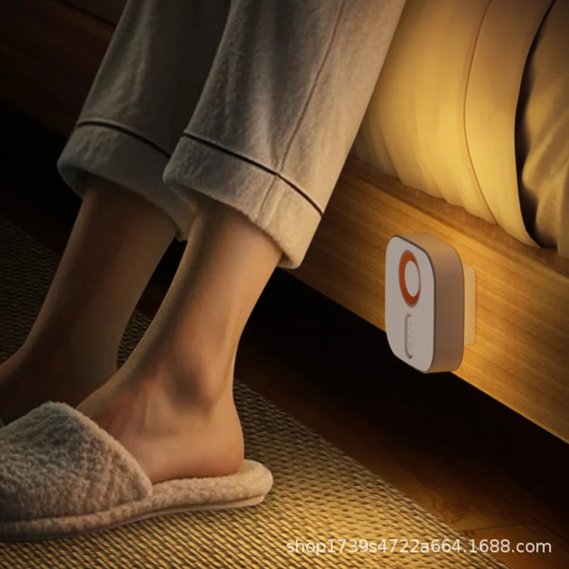 مصباح ليلي لاسلكي للحركة، مستشعر حركة بشري ذكي، ضوء ليلي LED قابل للتعتيم، هادئ للغاية لغرفة النوم، الحمام في الردهة