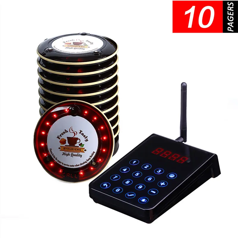 

Long Range Guest Coaster Pagers System Queue Paging Restaurant Waiter Buzzer Wireless Waiter Call System