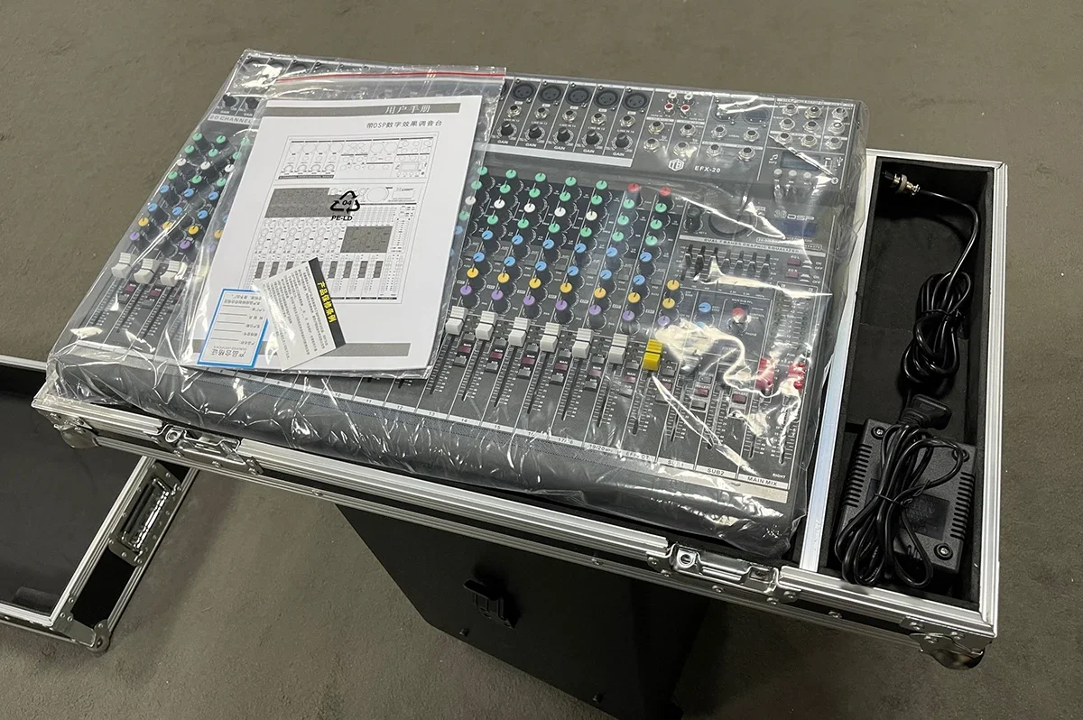 Consola de controlador Dj de 20 canales EFX20, mezclador de Karaoke profesional Digital, amplificador, sistema de Audio de sonido, mezclador de audio en miniatura