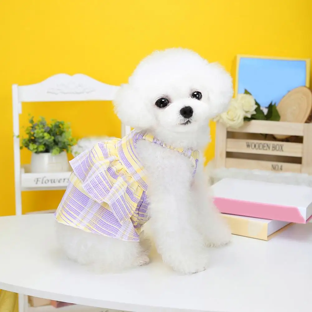 Pet Dress  Washable   Pet Skirt Layered Hem Dog Dress  Pets Clothes  Pet Dress  Washable   Pet Skirt Layered Hem Dog Dress