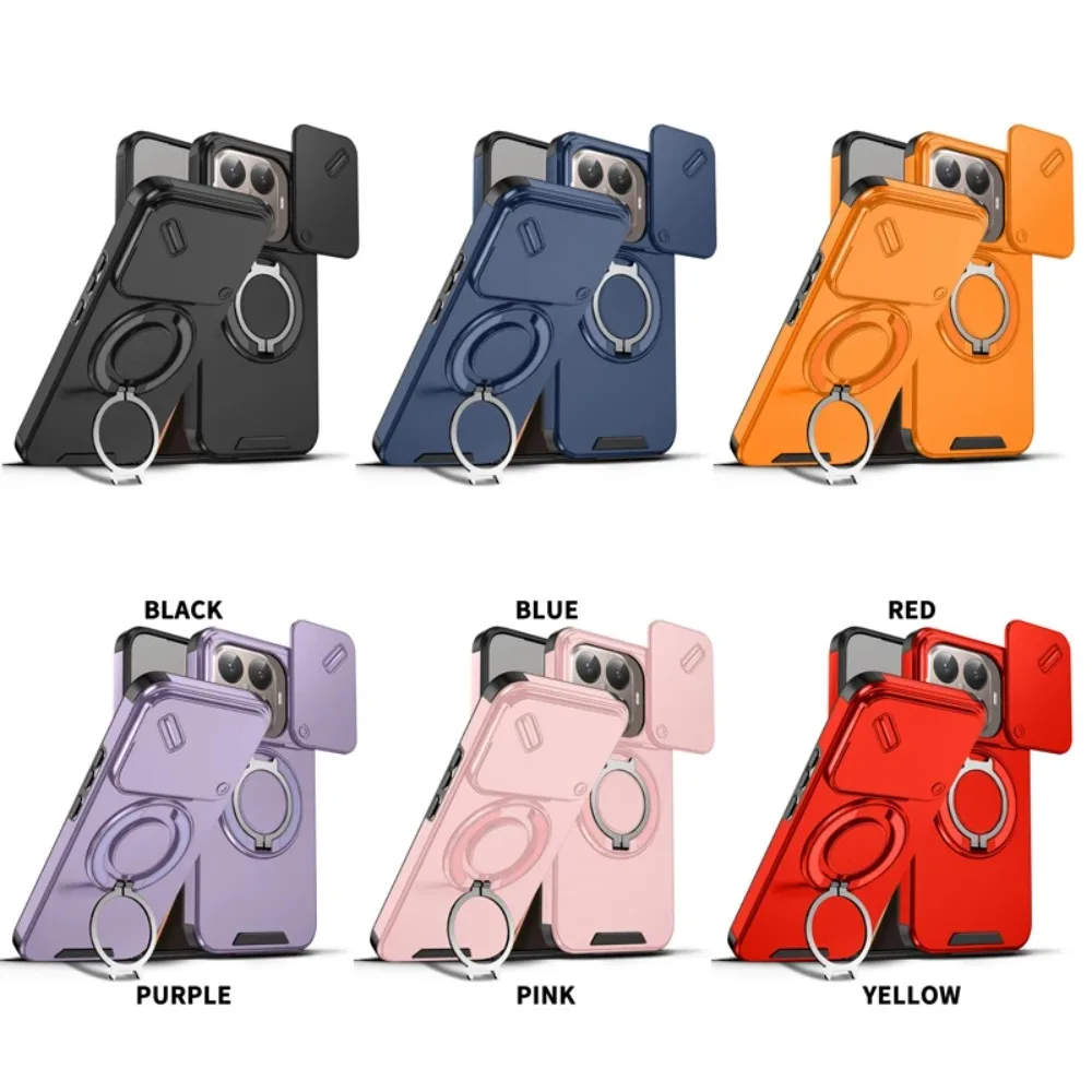 Автомобильный магнитный металлический кронштейн для кольца на палец, чехол для телефона для Xiaomi 15TPro 15T, военная защита от падения, защитный чехол для камеры