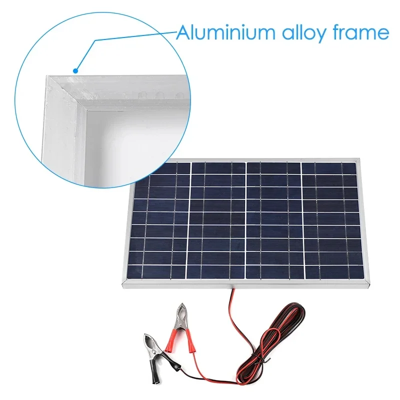 300W Solar Panel 18V Polycrystalline Silicon Solar Charging Panel Kit Outdoor Household Portable Rechargeable Solar Cell Charger