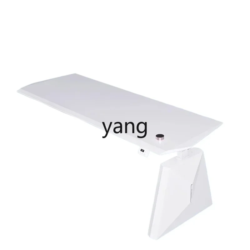 Yjq Lifting Table Model Electric Computer Height Adjusting Household White Game Tables