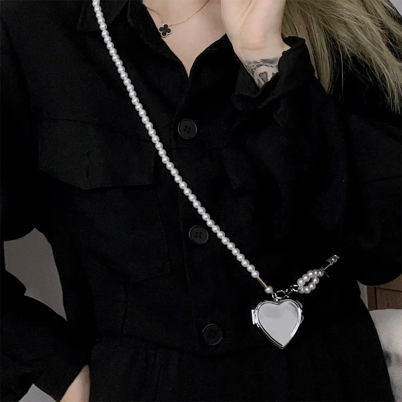 Ins Wind Pearl Waist Chain Crossbody Strap Women 100 Fashion Heart Pendant Decorative Belt Skirt Suit Accessories