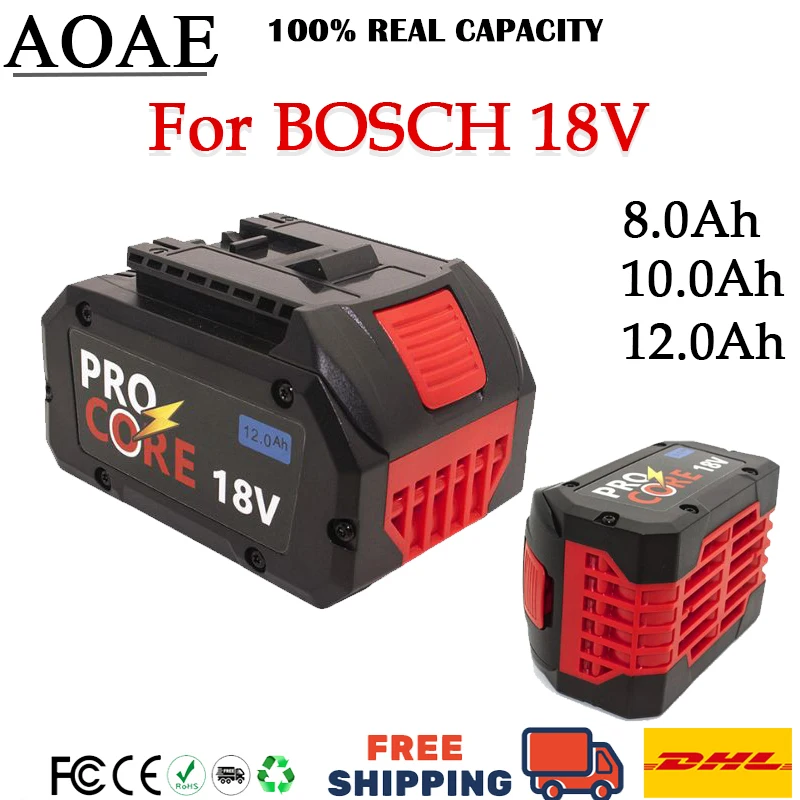 For BOSCH Professional 18V 8.0 Ah10.0Ah 12.0Ah 21700 Battery ProCORE 18V Li-ion Replacement for BAT609 BAT618 with bms